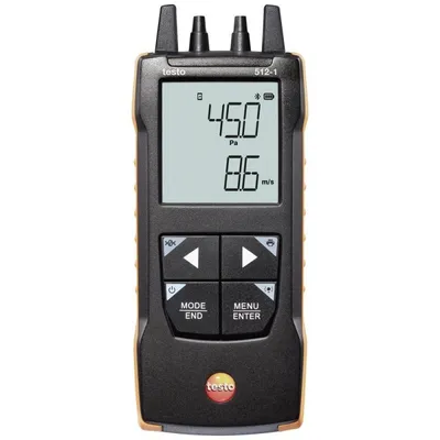 Testo 512-1 - Diferenčný tlakomer s pripojením 0–200 hPa
